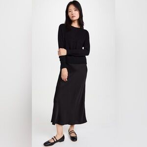 Astr the Label Helene Mixed Media Black Sweater Dress Sz L